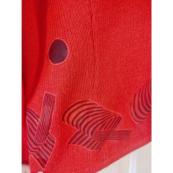 Anne Crimmins for Umi Collections Vintage 2 Pc Set Skirt Silk Sz 12 Red Black - Picture 4 of 9